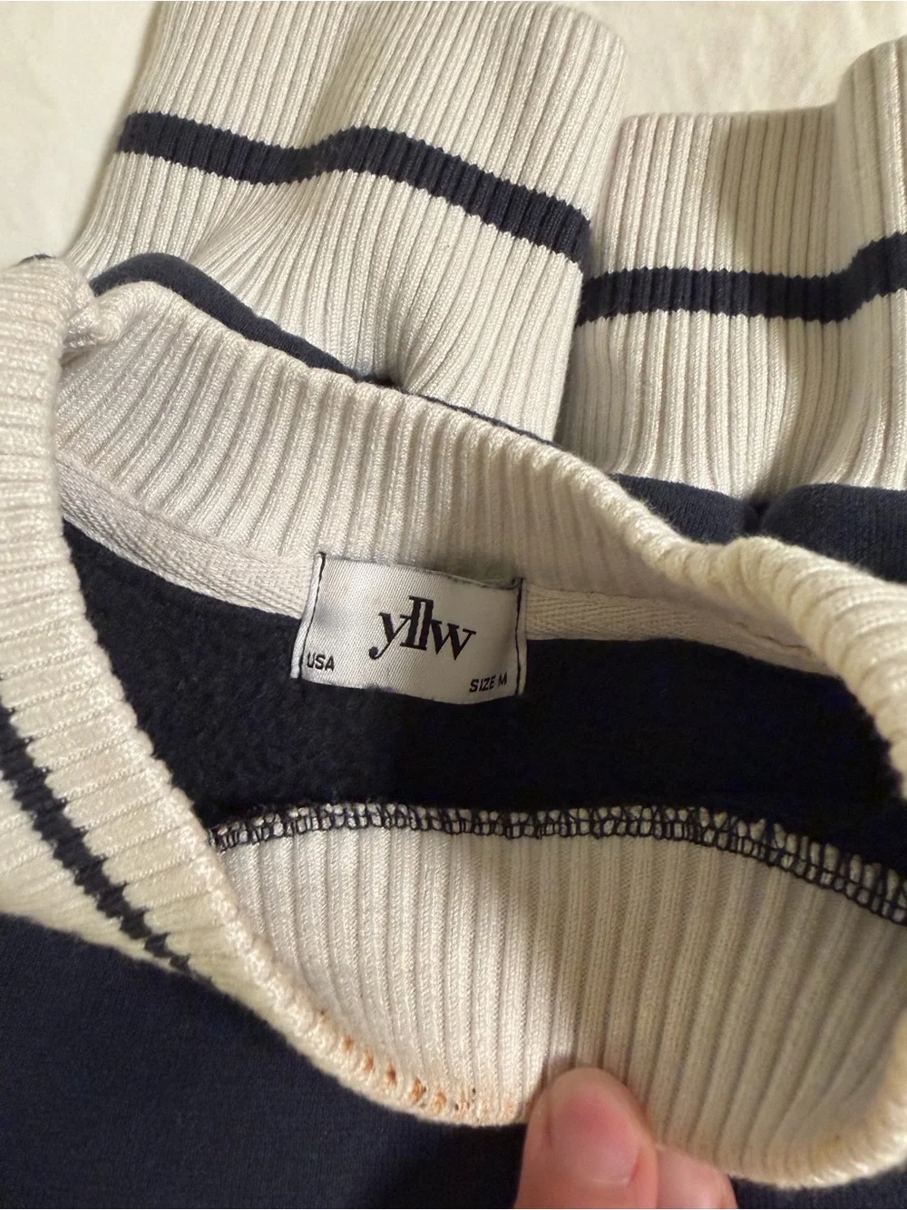 Women's Navy Crewneck Pullover Sweatshirt - 'Let's Go For A Walk'